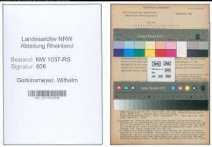Entnazifizierung Wilhelm Gerkinsmeyer , geb. 30.07.1898 (Landgerichtsdirektor)