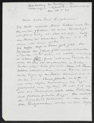 Brief von Hildegard Haussmann an Margarete Hauptmann