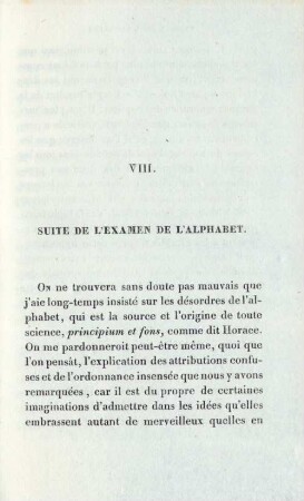 VIII. Suite de l'examen de l'alphabet