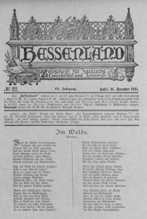 No. 22, 16. November 1895
