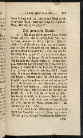 383-392, Das zwanzigste Capitel. - Das ein und zwanzigste Capitel