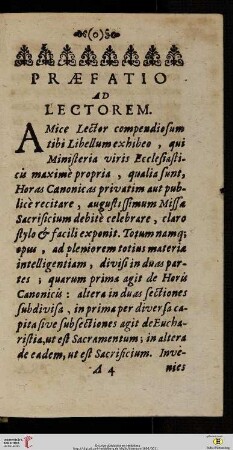 Praefatio ad lectorem