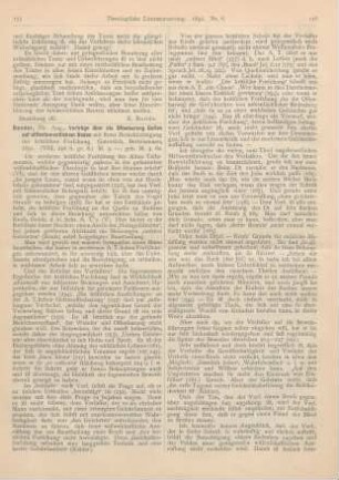 155-158 [Rezension] Bender, August, Vorträge über die Offenbarung Gottes auf alttestamentlichem Boden