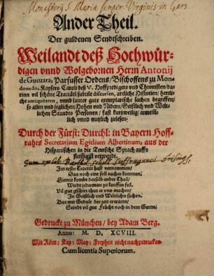 Guldene Sendtschreiben, 2