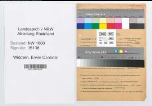 Entnazifizierung Erwin Cardinal Von Widdern, geb. 11.12.1893 (Einkaeufer)