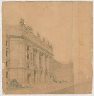 Thiersch, Friedrich von; München; Justizpalast - Mittelbau (Perspektive)