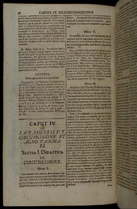 Capu IV. De Sacramentis V.T. Circumcisione Et Agno Paschali.