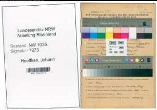 Entnazifizierung Johann Hoeffken , geb. 30.01.1891 (Steiger)