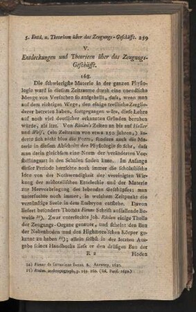 V. Entdeckungen und Theorien über das Zeugungs-Geschäfft