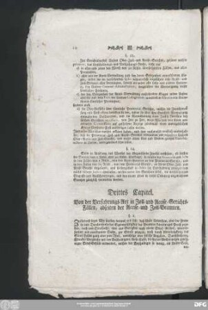 Drittes Capitel. Von der Verfahrungs-Art in Zoll- und Accise-Gerichts-Fällen, abseiten der Accise- und Zoll-Beamten.
