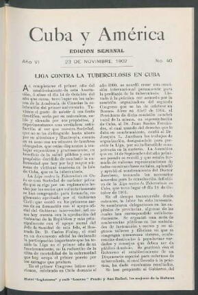 Liga contra la Tuberculosis en Cuba.