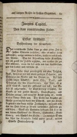 Zweytes Capitel. Beschreibung der Krankheit.