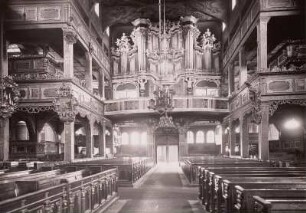 Schweidnitz, Evangelische Friedenskirche : Schweidnitz (Swidnica/Polen). Evangelische Friedenskirche. Inneres nach Westen zur großen Orgel von C. Klose