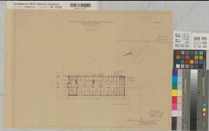 Münster (Münster) Erweiterung des Regierungsdienstgebäudes Domplatz 1 Grundriß Erdgeschoß 1952 1 : 200 37 x 51 Pause Staatsneubauleitung Münster Regierung Münster Nr. 33979