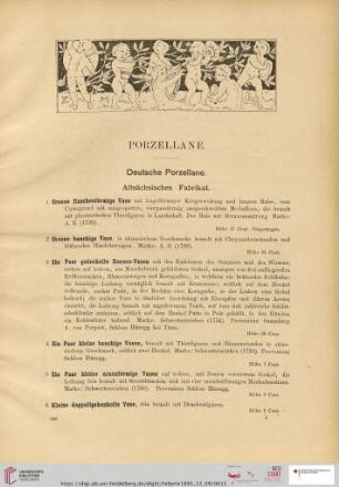 Porzellane (Nr. 1-312)