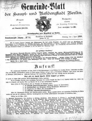 1888,14: No. 14, 1. April 1888