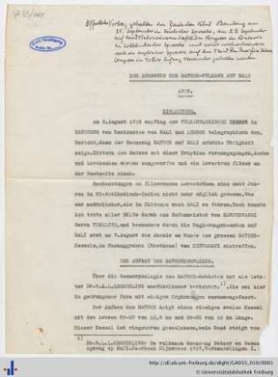 Der Ausbruch des Batoer-Vulkans auf Bali 1926 [Vortragsmanuskript] (GA 33/10)