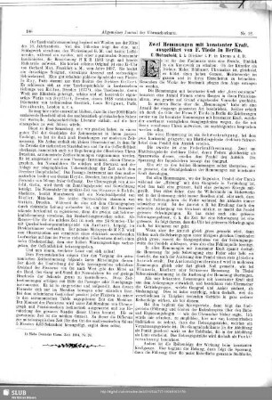 Zwei Hemmungen mit konstanter Kraft,ausgeführt von F. Thiede in Berlin
