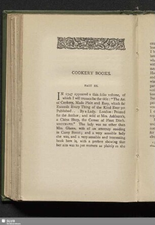 Cookery books. Part III
