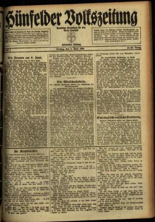 Ausgabe vom Freitag, den 04. Juni 1920.