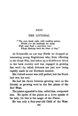 XXIII THE LITTORAL