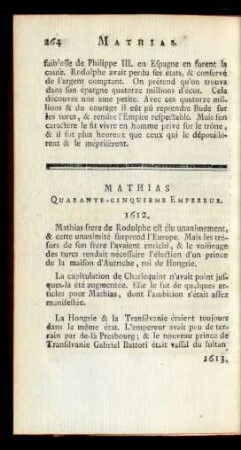 Mathias Quarante-Cinquieme Empereur