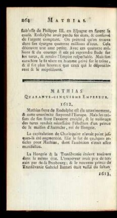 Mathias Quarante-Cinquieme Empereur