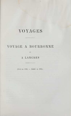 Voyage à Bourbonne et à Langres