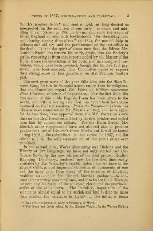 Report of the committee, January, 1868 : Early English Text Society