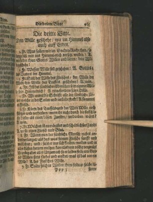 Die Dritte Bitte. Dein Wille geschehe / wie im Himmel also auch auff Erden.
