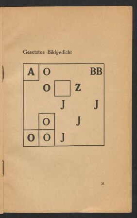 Gesetztes Bildgedicht
