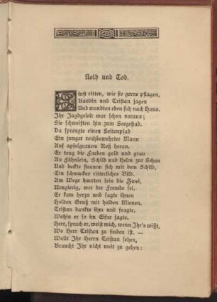 Noth und Tod.