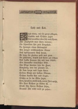 Noth und Tod.