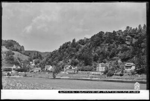 Blick auf Rathen an der Elbe