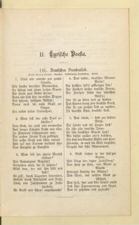 II. Lyrische Poesie