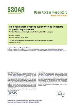 Do bookmakers possess superior skills to bettors in predicting outcomes?