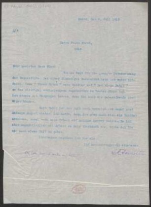Brief an Fritz Fleck : 05.07.1913