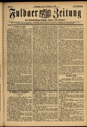 Ausgabe vom Samstag, den 16. Februar 1895.