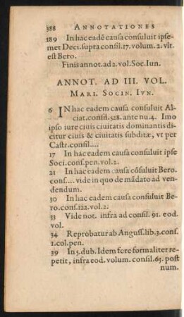 Annot. Ad III. Vol. Mari. Socin. Iun.