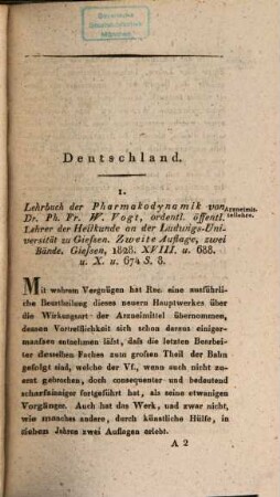 Kritisches Repertorium für die gesammte Heilkunde. 21 = N.F., Bd. 1. 1829