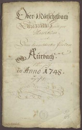 Begrenzungsbeschreibung zwischen den Gemeinden Obermutschelbach, Darmsbach, Nöttingen und Auerbach