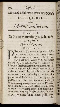 Liber Quartus, De Morbis mulierum