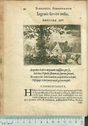 Ingratis servire nefas. Emblema XIV.