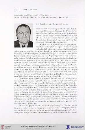 Antrittsrede vom 31. Januar 2004