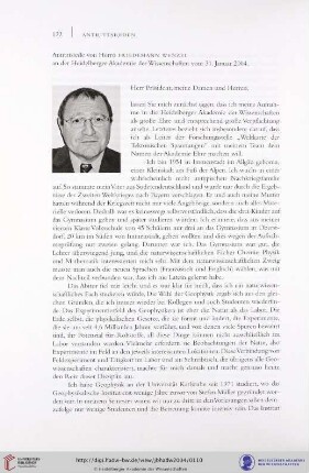 Antrittsrede vom 31. Januar 2004