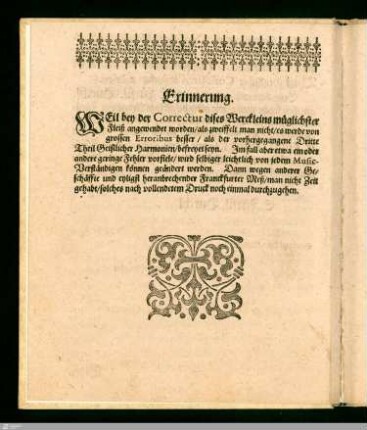 Erinnerung.