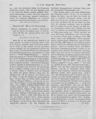 Lange, C. C. L.: Historia mutationum rei militaris Romanorum inde ab interitu rei publicae usque ad Constantinum Magnum libri tres. Göttingen: Vandenhoeck & Ruprecht 1846 (Beschluss von Nr. 4 116)