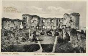 Ansicht der Schlossruine von Coucy