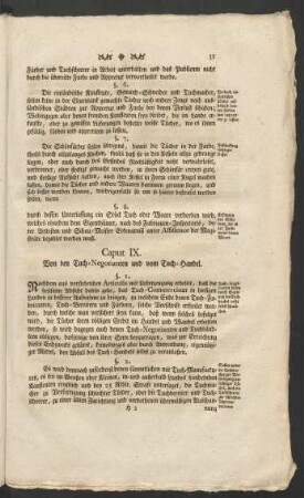Caput IX. Von den Tuch-Negotianten und vom Tuch-Handel