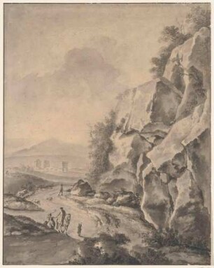 Straßenbiegung an steilem Felsen